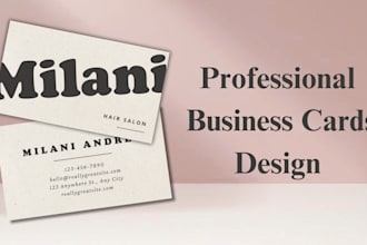 design customized business and thank you cards for you