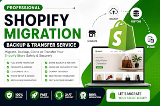 migrate, backup, clone or transfer your shopify store professionally