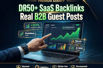 build high authority saas backlinks on dr50 b2b blogs