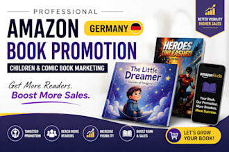 do germany amazon book promotion, children and comic book marketing, kindle book