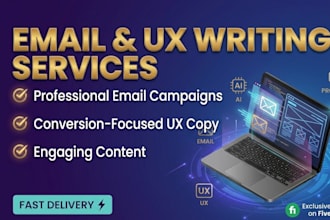 create chatgpt prompts, email copywriting and UX writing content