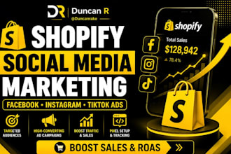do shopify social media marketing, meta ads, facebook, instagram ads for traffic
