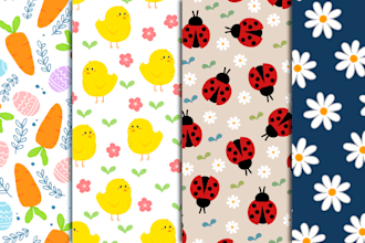 design a cute digital seamless pattern for you