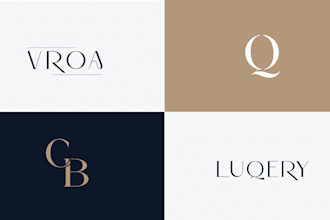 design clean, minimalist initial logo for your brand