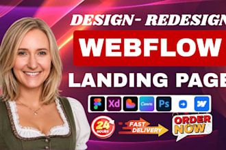design, develop webflow framer landing page, framer to webflow, webflow redesign