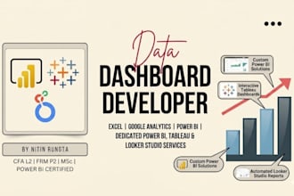 be your dedicated power bi, tableau and looker studio dashboard developer