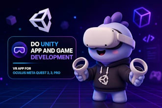 do unity app and game development VR app for oculus meta quest 2, 3, pro