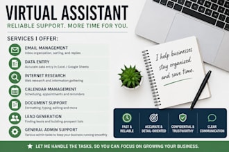 be your virtual assistant for admin