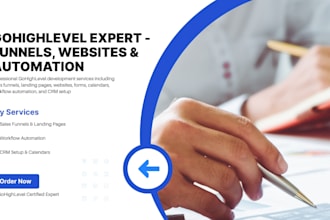 build gohighlevel funnels, landing pages and automation