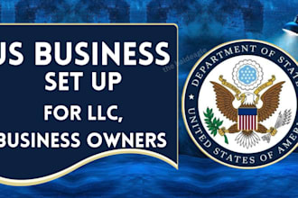 help you start a US business from anywhere, llc, ein, US bank account set up