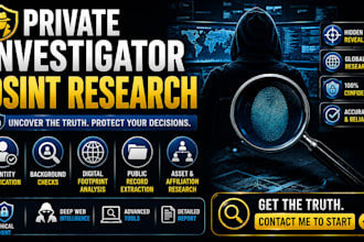 private investigator osint internet researcher background check