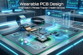 design pcb wearable board electronics health, fitness tracker device, smartwatch