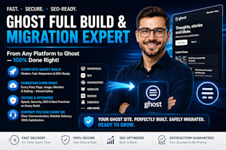 build ghost cms website, newsletter, and migrate or clone ghost site