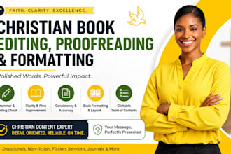 christian book editing, proofreading, and formatting as a christain book editor