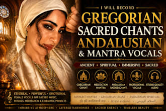 record gregorian chant, andalusian sacred chant and mantra vocals