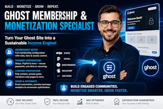 setup ghost newsletter, paid membership, and stripe integration