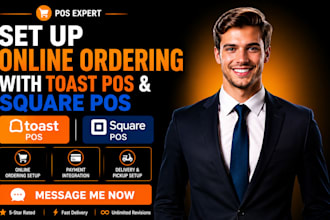 toast pos setup, square pos, online ordering integration expert