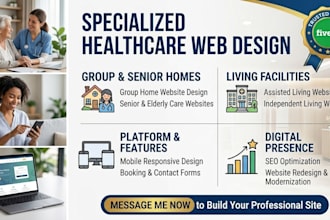 design group home, elderly senior care, independent living, healthcare websites