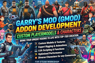 create custom garrys mod addons, npcs and playermodels