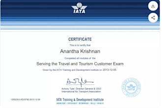 assist with iata accreditation and certified staffing requirements