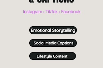 write emotional reels scripts and captions for social media