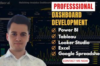 create KPI dashboard design in looker studio with real time data