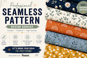 create seamless pattern design and vector pattern