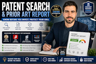 do a patent search and prior art report for your invention or product idea