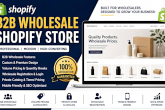 create and design a shopify b2b wholesale shopify store