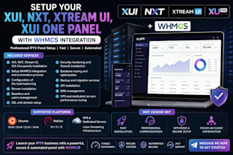 setup your xui, nxt, xtream UI, xui one panel with whmcs