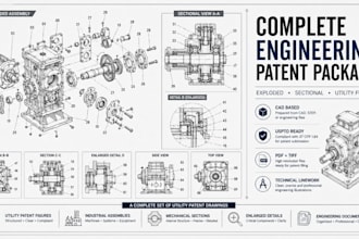 create complete engineering patent drawing packages
