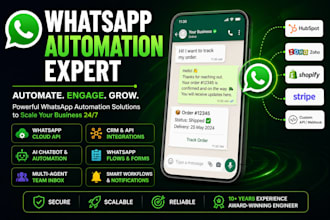 build whatsapp automation with cloud API, ai chatbot and CRM integration
