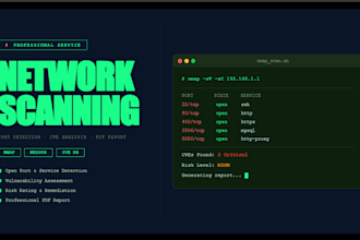 perform network scanning and vulnerability assessment report