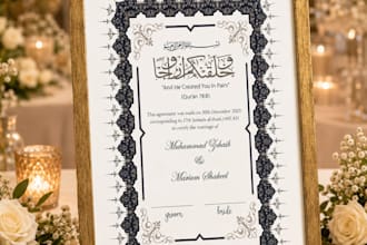 design bespoke wedding invitations and certificates