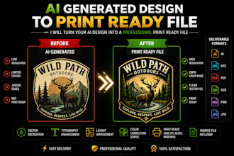 turn your ai generated design into a professional print ready file