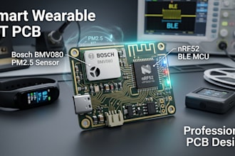 design smart wearable iot pcb with bosch bmv080 pm2 5 sensor and nrf52 mcu