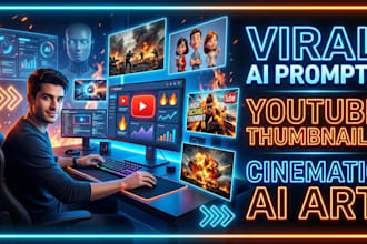 create cinematic ai image prompts and viral youtube thumbnails