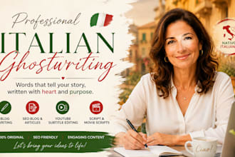 do italian ghostwriting fiction nonfiction ebook novel writing
