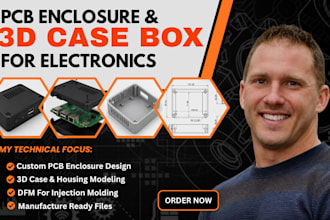 create pcb enclosure design and 3d case box electronic enclosure for manufacture