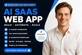 build ai saas web app ai website chatbot full stack automation