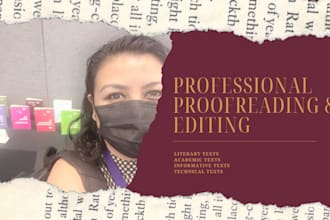 proofreading and edit your academic and literary texts