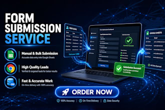 do manual contact us form submission, data entry, website form fill