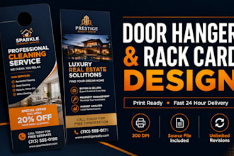 design a professional door hanger and rack card for your business