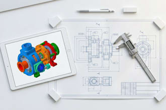 do 3d cad product design and technical drawings for manufacturing