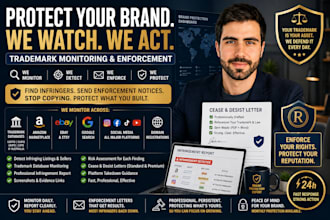 monitor your trademark, trademark watch, brand infringement, trademark enforce