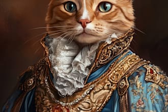 pet portrait cartoon disney style