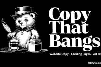 write compelling website copy, landing pages and ad texts