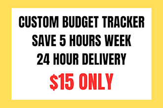 create a custom excel budget tracker to save 5 hours weekly
