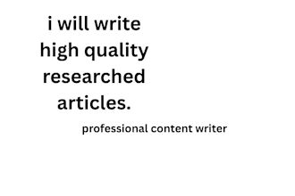 write researched and well structured articles