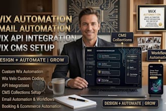 create wix automation, email automation wix website design wix api or wix cms